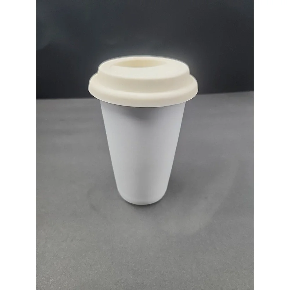 2010 Starbucks Ceramic Travel Coffee Tea Mug Cup With‎ Silicone Lid 6